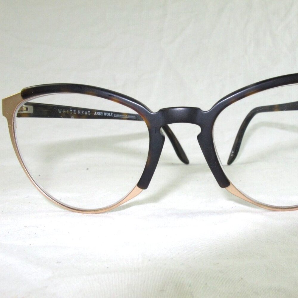 Andy Wolf White Wolf Eyeglass Frames Brown, Gold … - image 3